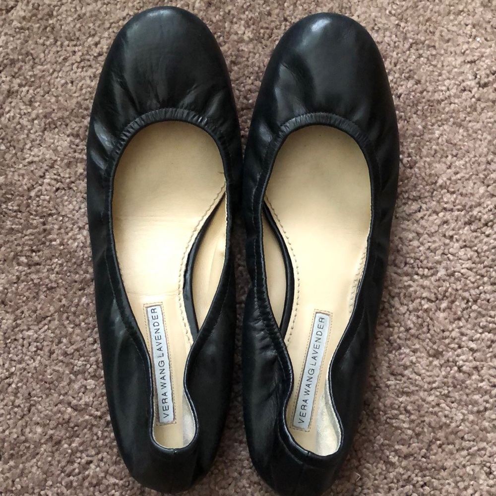 Vera wang Lavender black flats size 9